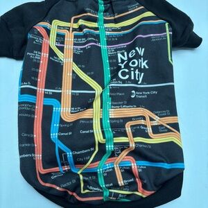 NWT Pet New York City Map Dog Hoodie - Black